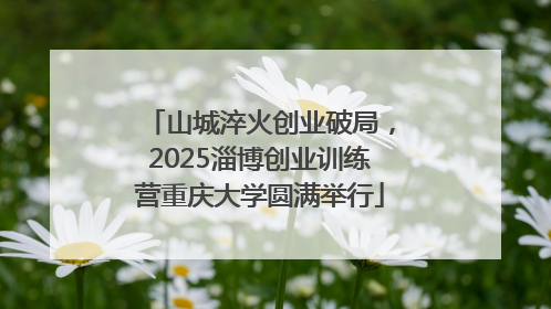 山城淬火创业破局，2025淄博创业训练营重庆大学圆满举行