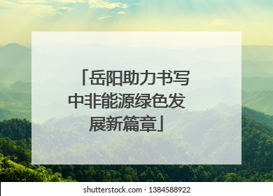 岳阳助力书写中非能源绿色发展新篇章