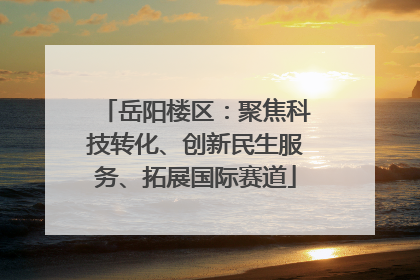 岳阳楼区：聚焦科技转化、创新民生服务、拓展国际赛道