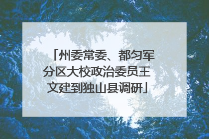 州委常委、都匀军分区大校政治委员王文建到独山县调研