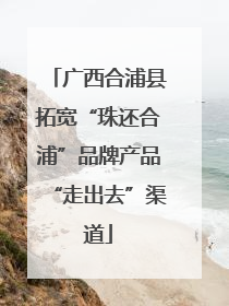 广西合浦县拓宽“珠还合浦”品牌产品“走出去”渠道