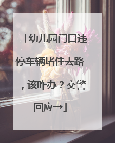幼儿园门口违停车辆堵住去路，该咋办？交警回应→