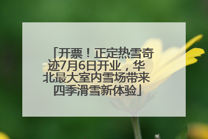 开票！正定热雪奇迹7月6日开业，华北最大室内雪场带来四季滑雪新体验