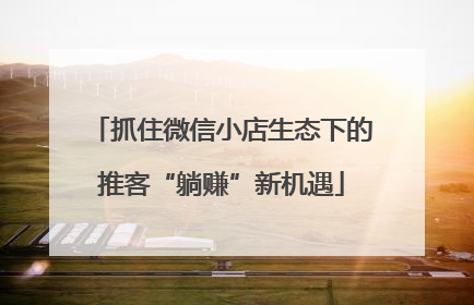 抓住微信小店生态下的推客“躺赚”新机遇