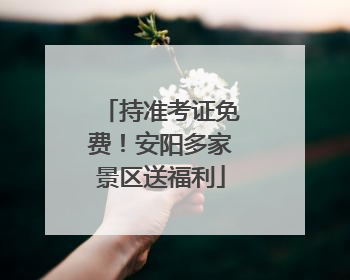 持准考证免费！安阳多家景区送福利