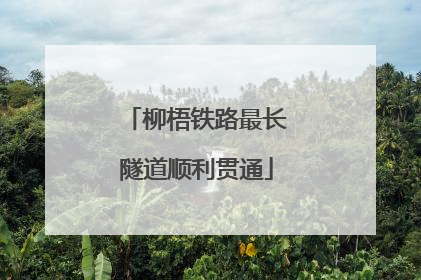 柳梧铁路最长隧道顺利贯通