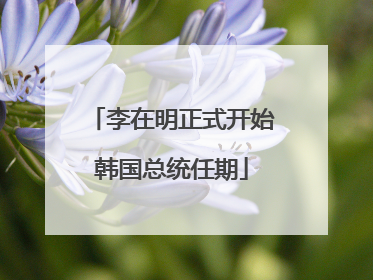 李在明正式开始韩国总统任期