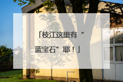枝江这里有“蓝宝石”耶！
