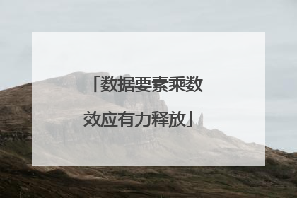 数据要素乘数效应有力释放