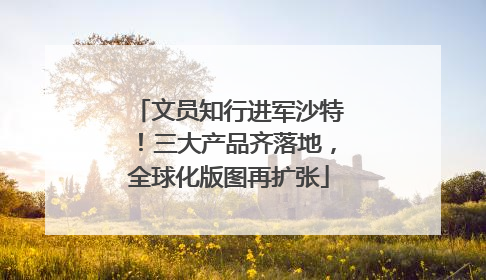 文员知行进军沙特！三大产品齐落地，全球化版图再扩张