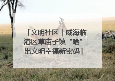 文明社区｜威海临港区草庙子镇“晒”出文明幸福新密码