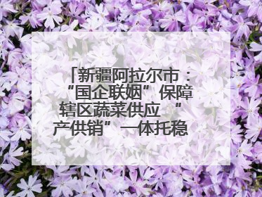 新疆阿拉尔市：“国企联姻”保障辖区蔬菜供应 “产供销”一体托稳市民菜篮子