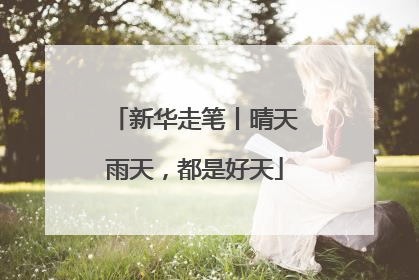 新华走笔丨晴天雨天，都是好天