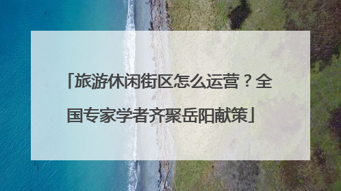 旅游休闲街区怎么运营？全国专家学者齐聚岳阳献策