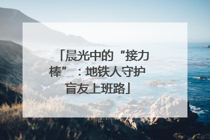 晨光中的“接力棒”：地铁人守护盲友上班路