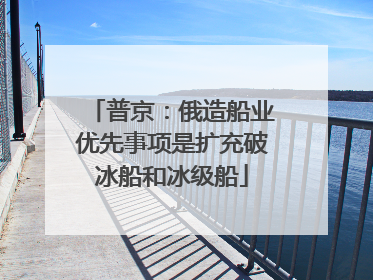 普京：俄造船业优先事项是扩充破冰船和冰级船