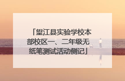 望江县实验学校本部校区一、二年级无纸笔测试活动侧记