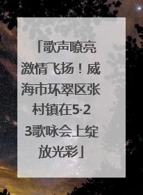 歌声嘹亮 激情飞扬！威海市环翠区张村镇在5·23歌咏会上绽放光彩