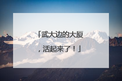 武大边的大厦，活起来了！