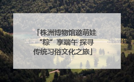 株洲博物馆邀萌娃“粽”享端午 探寻传统习俗文化之旅