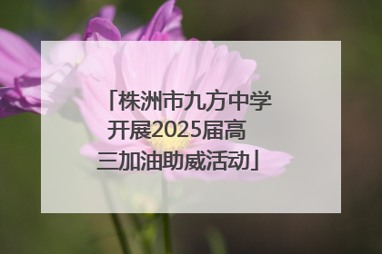 株洲市九方中学开展2025届高三加油助威活动