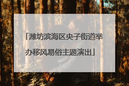 潍坊滨海区央子街道举办移风易俗主题演出
