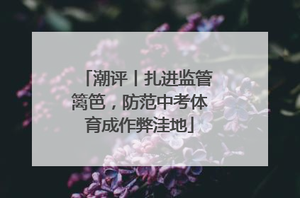 潮评丨扎进监管篱笆，防范中考体育成作弊洼地