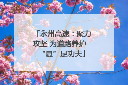永州高速：聚力攻坚 为道路养护“夏”足功夫