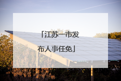 江苏一市发布人事任免