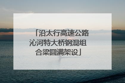 沿太行高速公路沁河特大桥钢混组合梁圆满架设