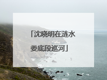 沈晓明在涟水娄底段巡河