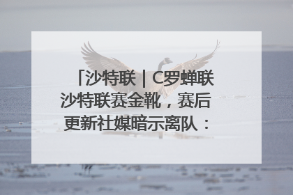 沙特联｜C罗蝉联沙特联赛金靴，赛后更新社媒暗示离队：这个章节结束了