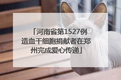 河南省第1527例造血干细胞捐献者在郑州完成爱心传递