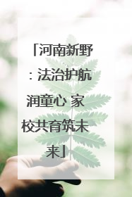 河南新野：法治护航润童心 家校共育筑未来