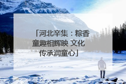 河北辛集：粽香童趣相辉映 文化传承润童心