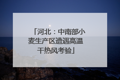 河北：中南部小麦生产区遭遇高温干热风考验