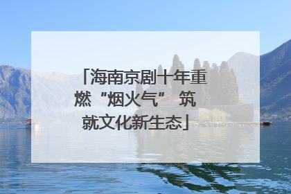 海南京剧十年重燃“烟火气” 筑就文化新生态