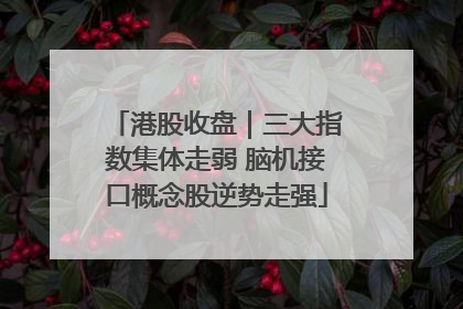 港股收盘｜三大指数集体走弱 脑机接口概念股逆势走强