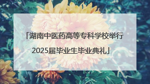 湖南中医药高等专科学校举行2025届毕业生毕业典礼