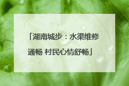 湖南城步：水渠维修通畅 村民心情舒畅