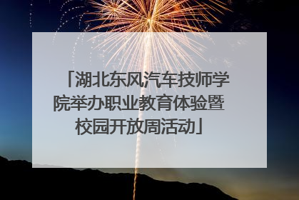 湖北东风汽车技师学院举办职业教育体验暨校园开放周活动