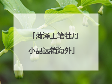 菏泽工笔牡丹小品远销海外