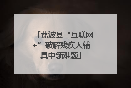 荔波县“互联网+”破解残疾人辅具申领难题