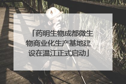 药明生物成都微生物商业化生产基地建设在温江正式启动