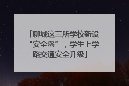聊城这三所学校新设“安全岛”，学生上学路交通安全升级