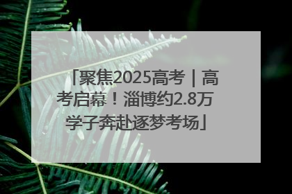 聚焦2025高考｜高考启幕！淄博约2.8万学子奔赴逐梦考场
