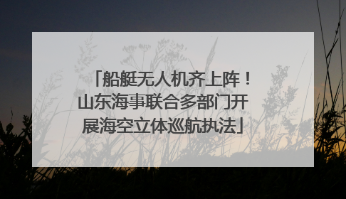 船艇无人机齐上阵！山东海事联合多部门开展海空立体巡航执法