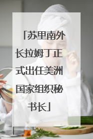 苏里南外长拉姆丁正式出任美洲国家组织秘书长