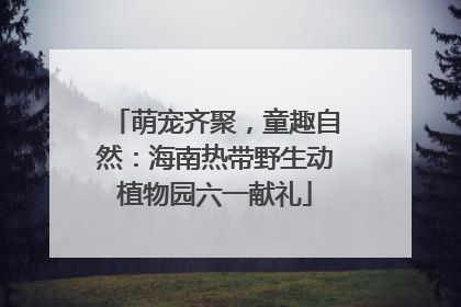 萌宠齐聚，童趣自然：海南热带野生动植物园六一献礼