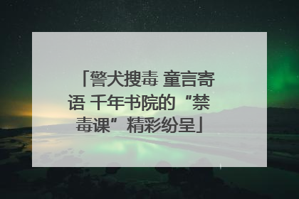 警犬搜毒 童言寄语 千年书院的“禁毒课”精彩纷呈